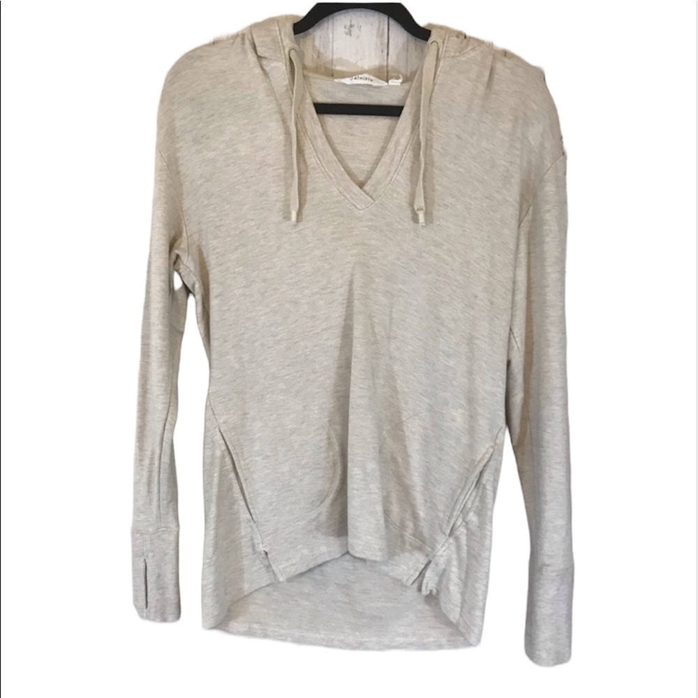 Athleta Studio Split Neck Hoodie‎ Hooded Sweatshirt - Picture 2 of 14